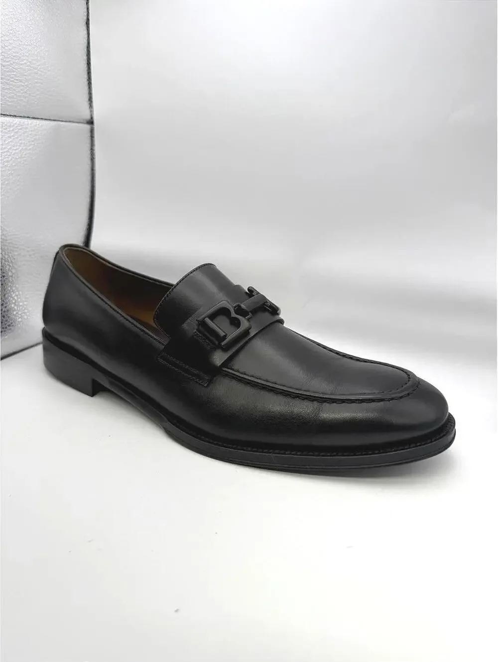 Bruno Magli Men's Alpha Size 10 Black Leather Men's Loafers